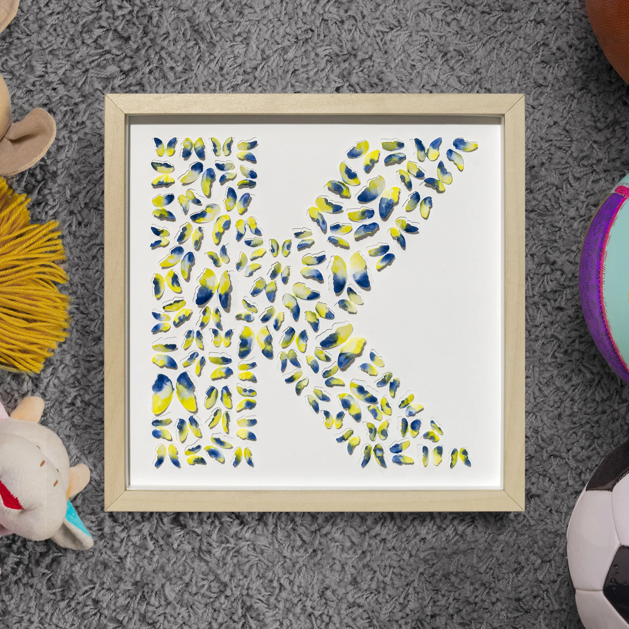 Custom Football Team Initial – 3D Paper Letter Wall Art - Image 6